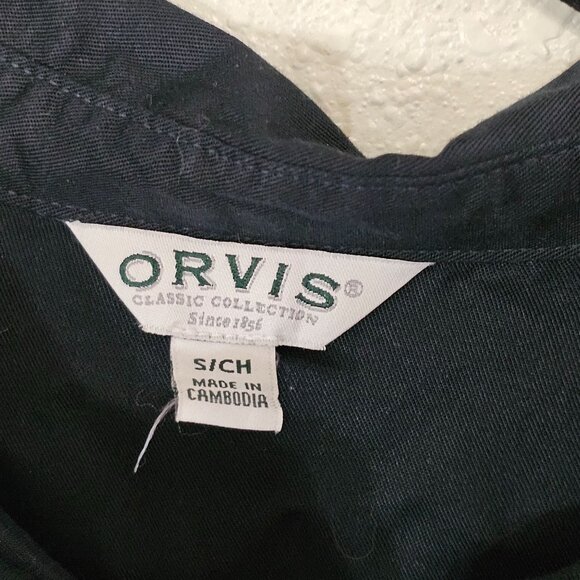 Orvis Size Small Womens Classic Collection Button Down Shirt Dress Short Sleeve - Picture 2 of 16